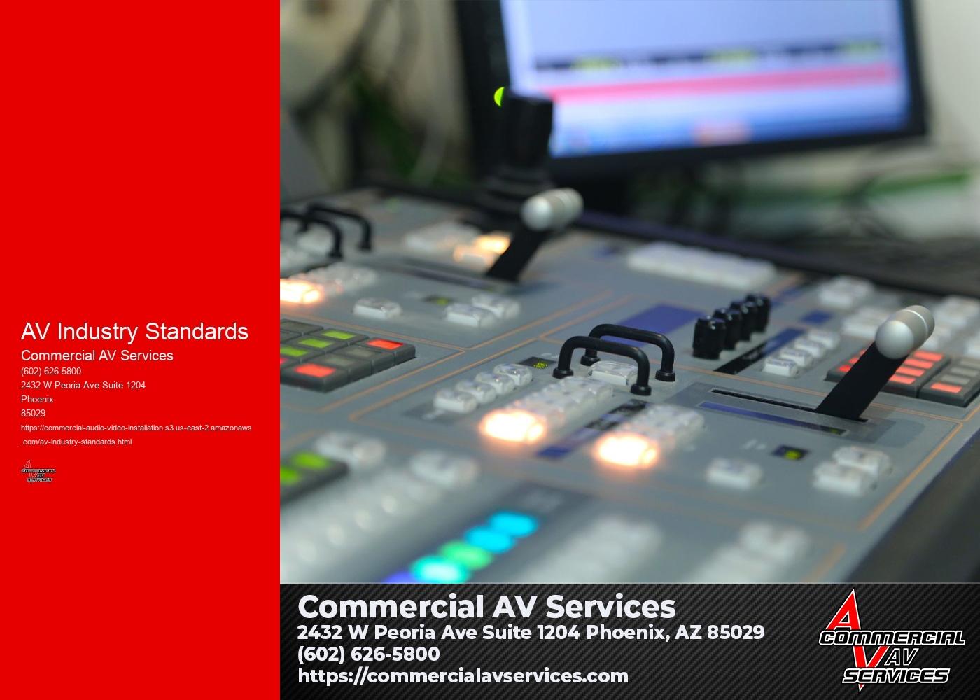 What are the recommended audio standards for AV installations to ensure high-quality sound reproduction?