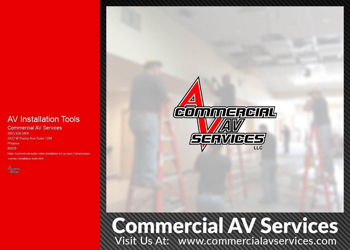 What safety precautions should be taken during AV installations?
