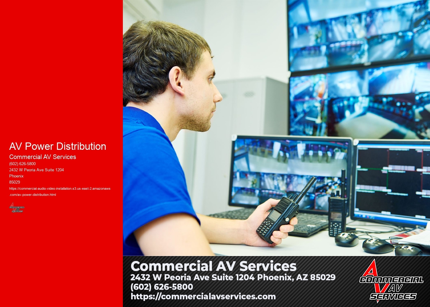 What are the key components of an AV power distribution system?