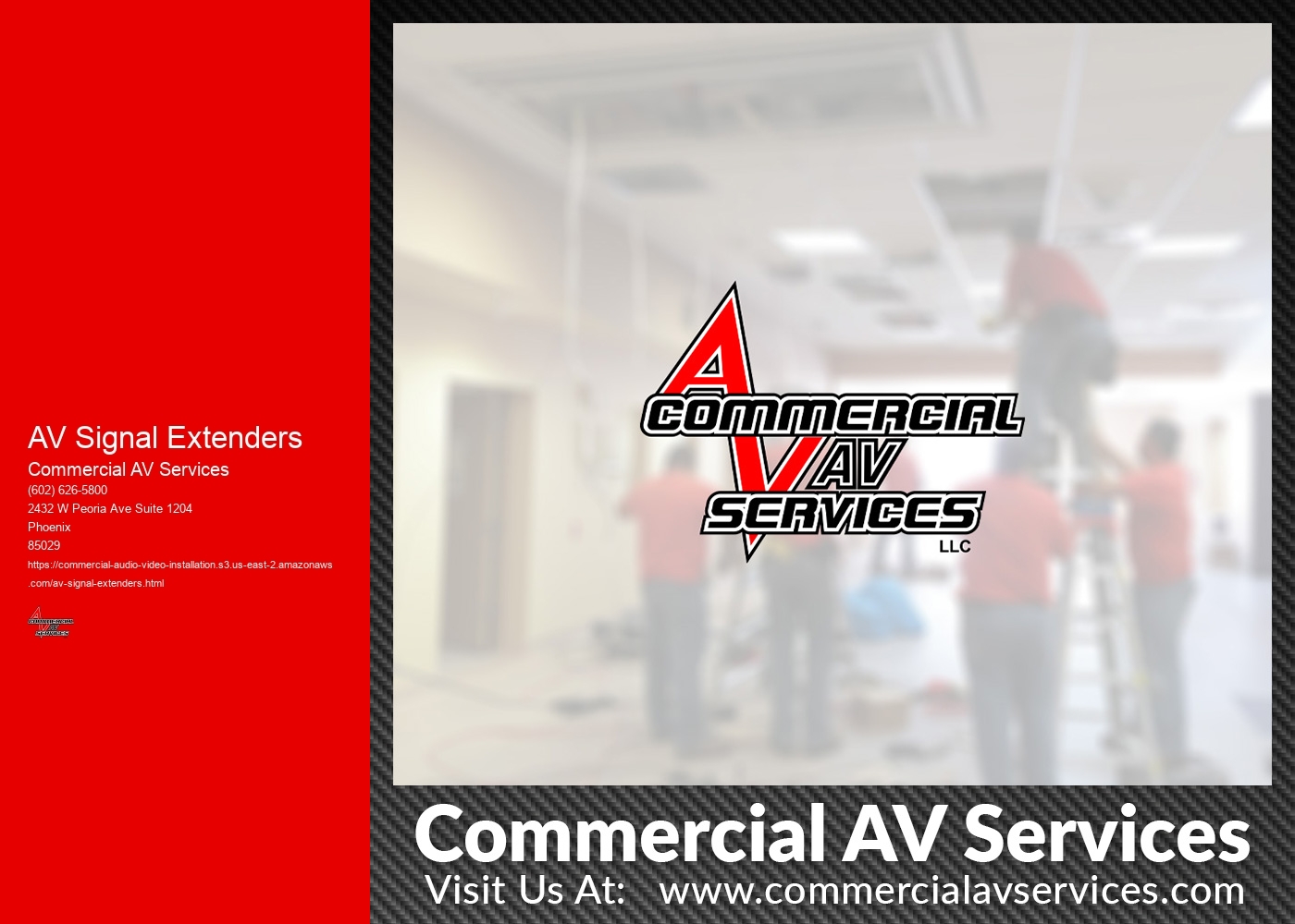 Are there any specific considerations to keep in mind while installing an AV signal extender?
